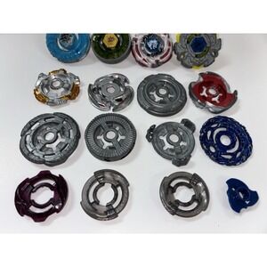 Spinning Top Toy Parts Lot of 16 Metal Plastic Pieces Replacement Repair Craft